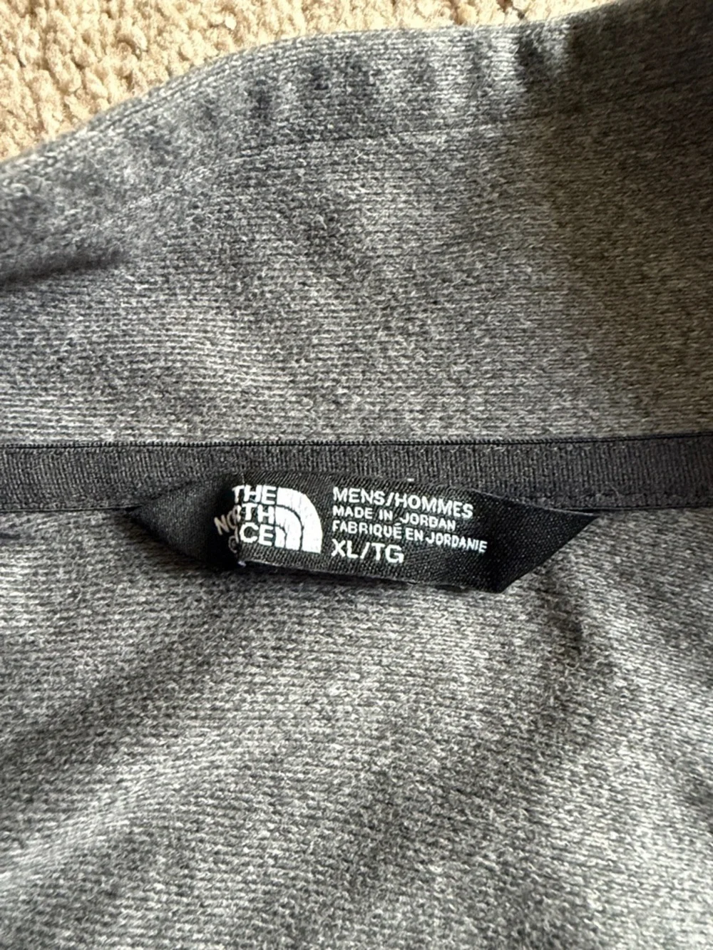 The North Face Men's Charcoal Gray Quarter-Zip Shirt - size XL